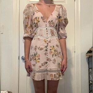 For love and lemons pink dress